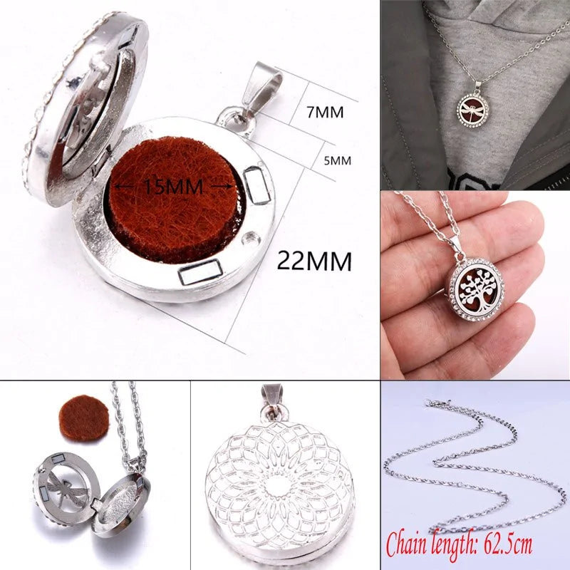 10 Styles Aroma Oil Diffuser Perfume Necklace