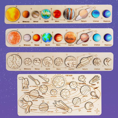 Wooden Space Puzzles for Toddlers